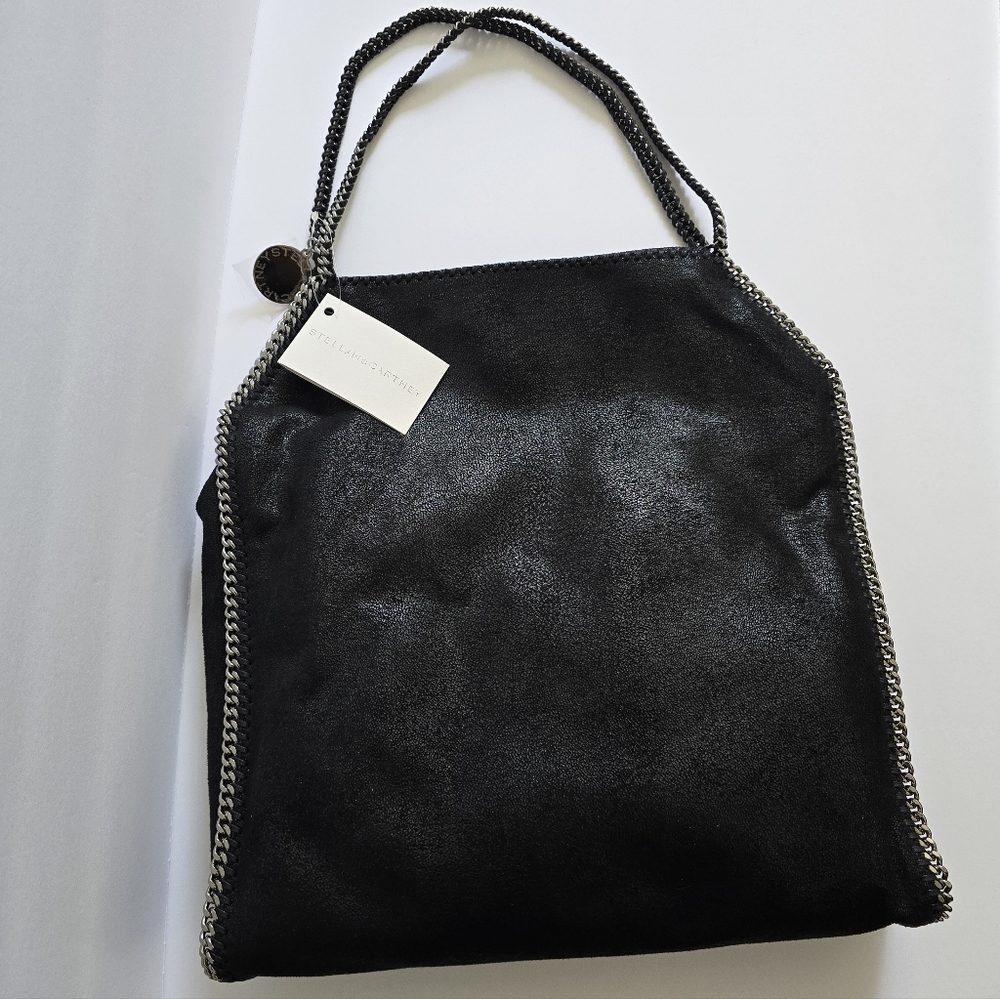 Stella McCartney Shaggy Deer Falabella Large Tote Bag Black - Picture 2 of 11